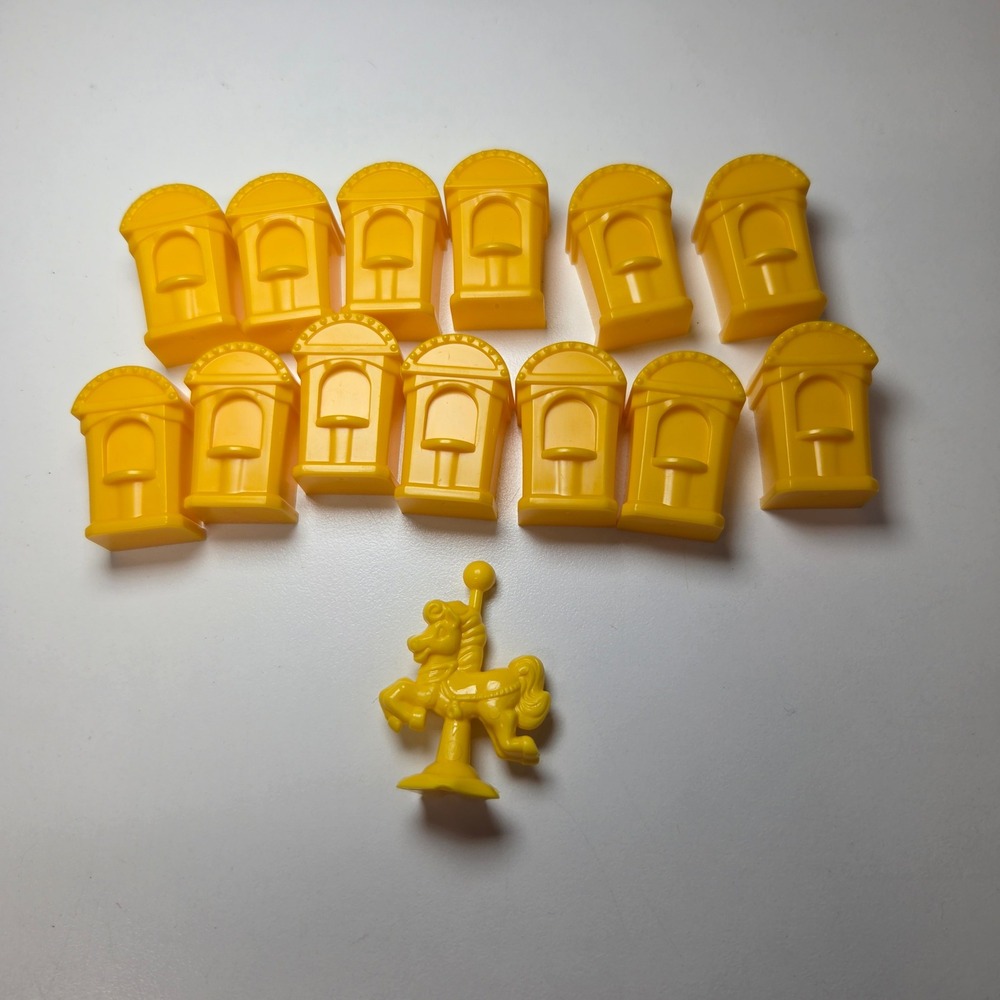 Monopoly Junior 2005 Replacement Game Pieces Yellow Carousel Horse Ticket Booths